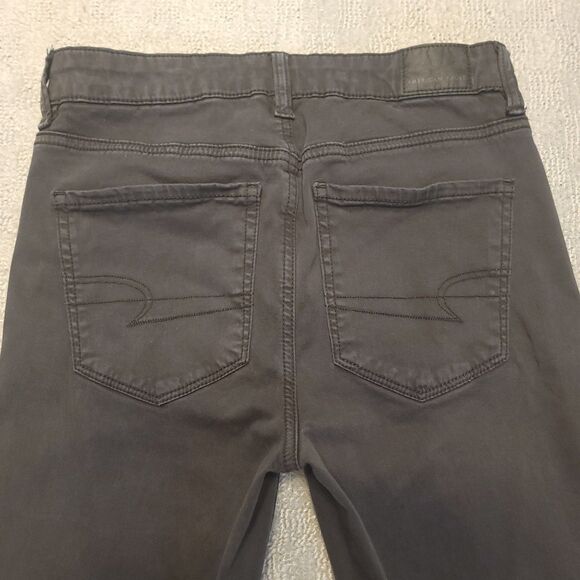 American Eagle Womens 4 (Fits 29x28.5) Hi Rise Jegging Stretch Black Jean Skinny - Picture 5 of 11